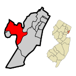 Hudson County New Jersey Incorporated and Unincorporated areas Kearny Highlighted